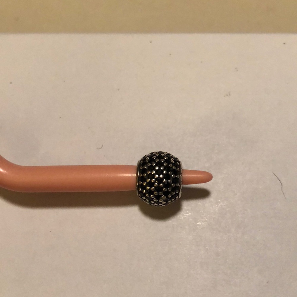 Pandora black pave charm